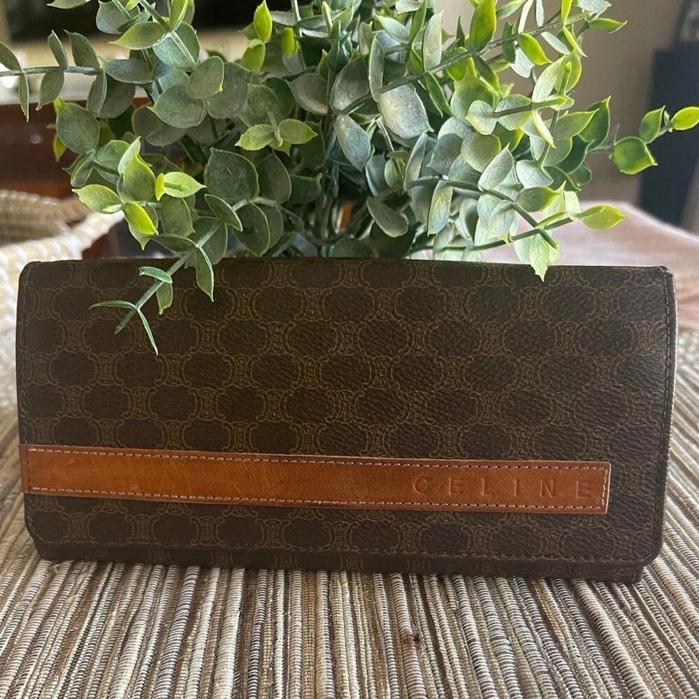 Celine Paris Macadam long wallet brown